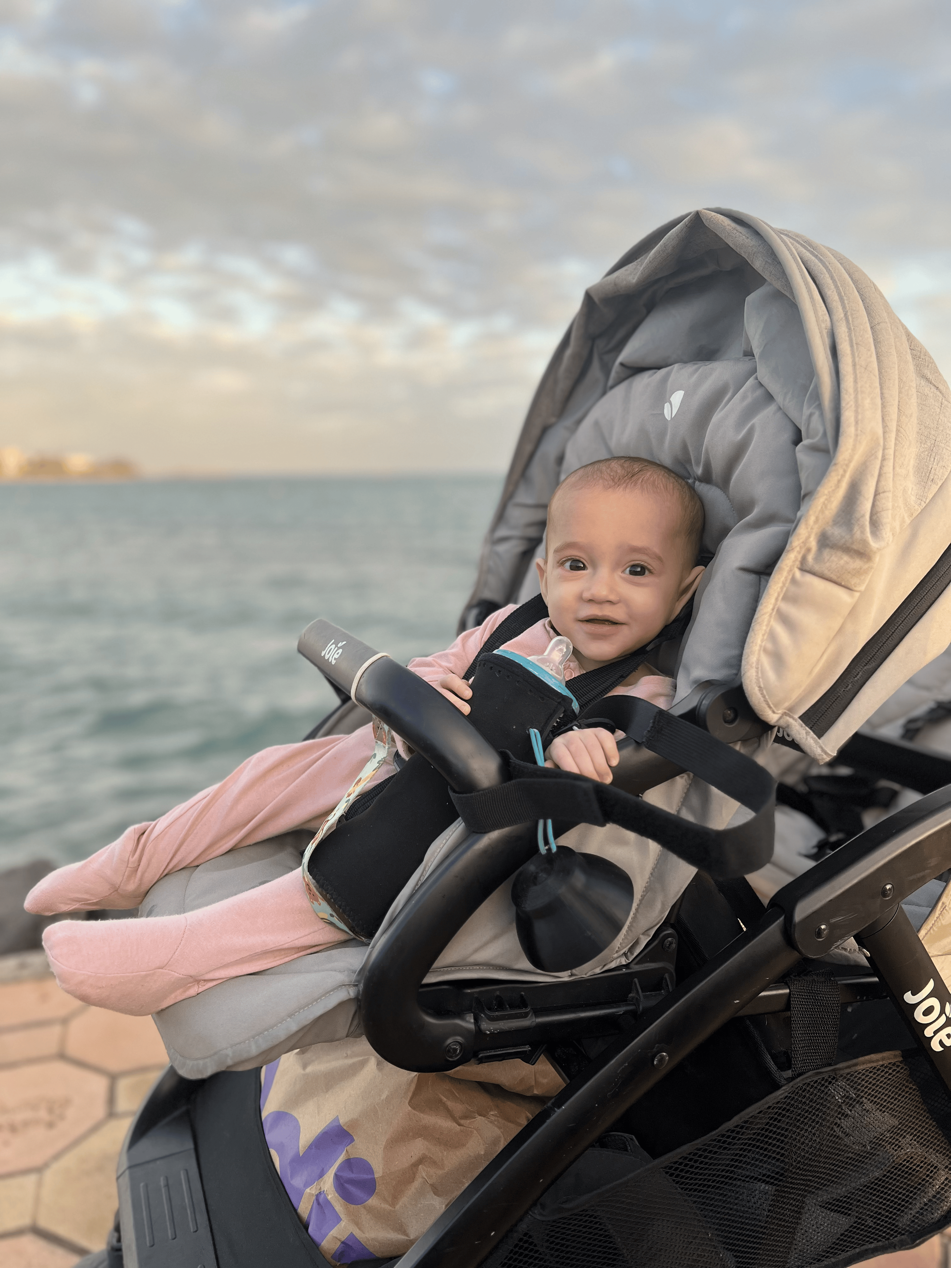 Mon Petit Baroud’O sur une poussette